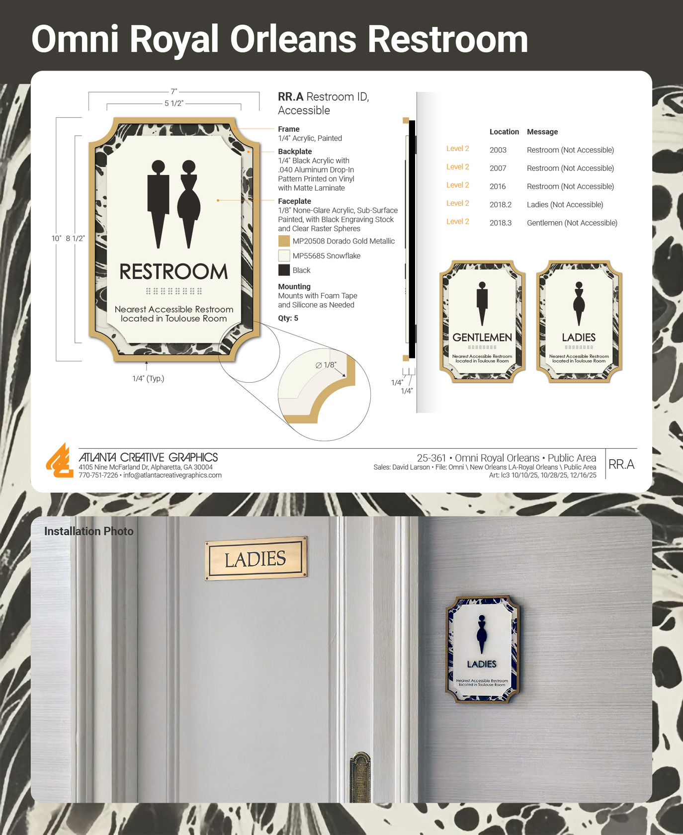 Omni Royal Orleans Restooms Design and Photo