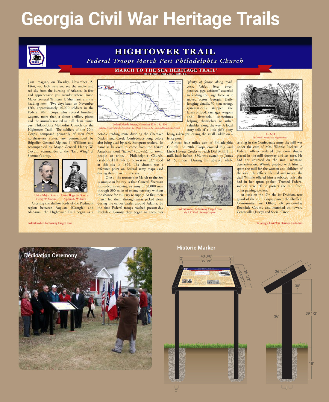 Georgia Civil War Heritage Trails Georgia Civil War Heritage Trails Historic Marker Design and Installation Photo