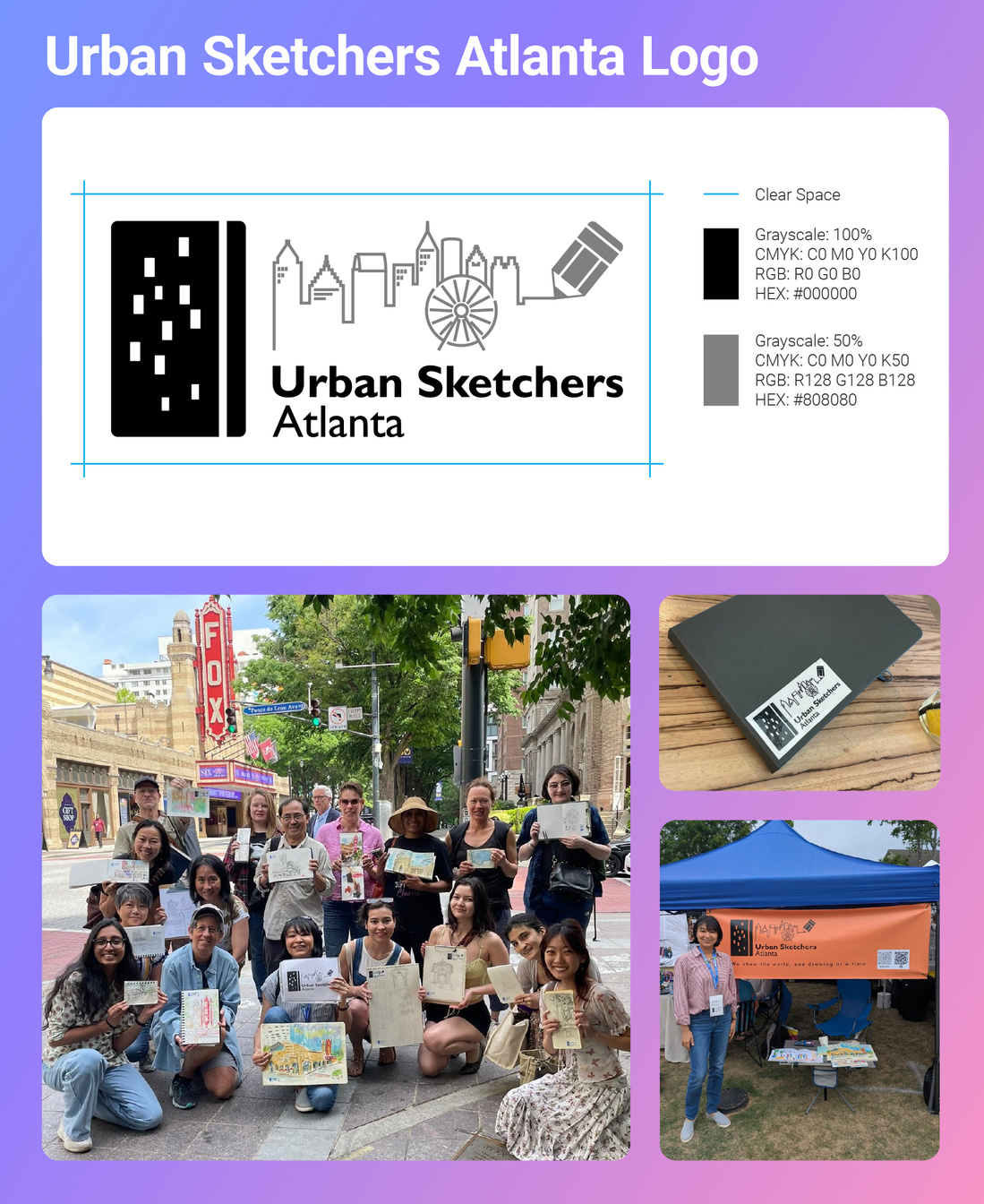Urban Sketchers Atlanta Logo Design and Usage