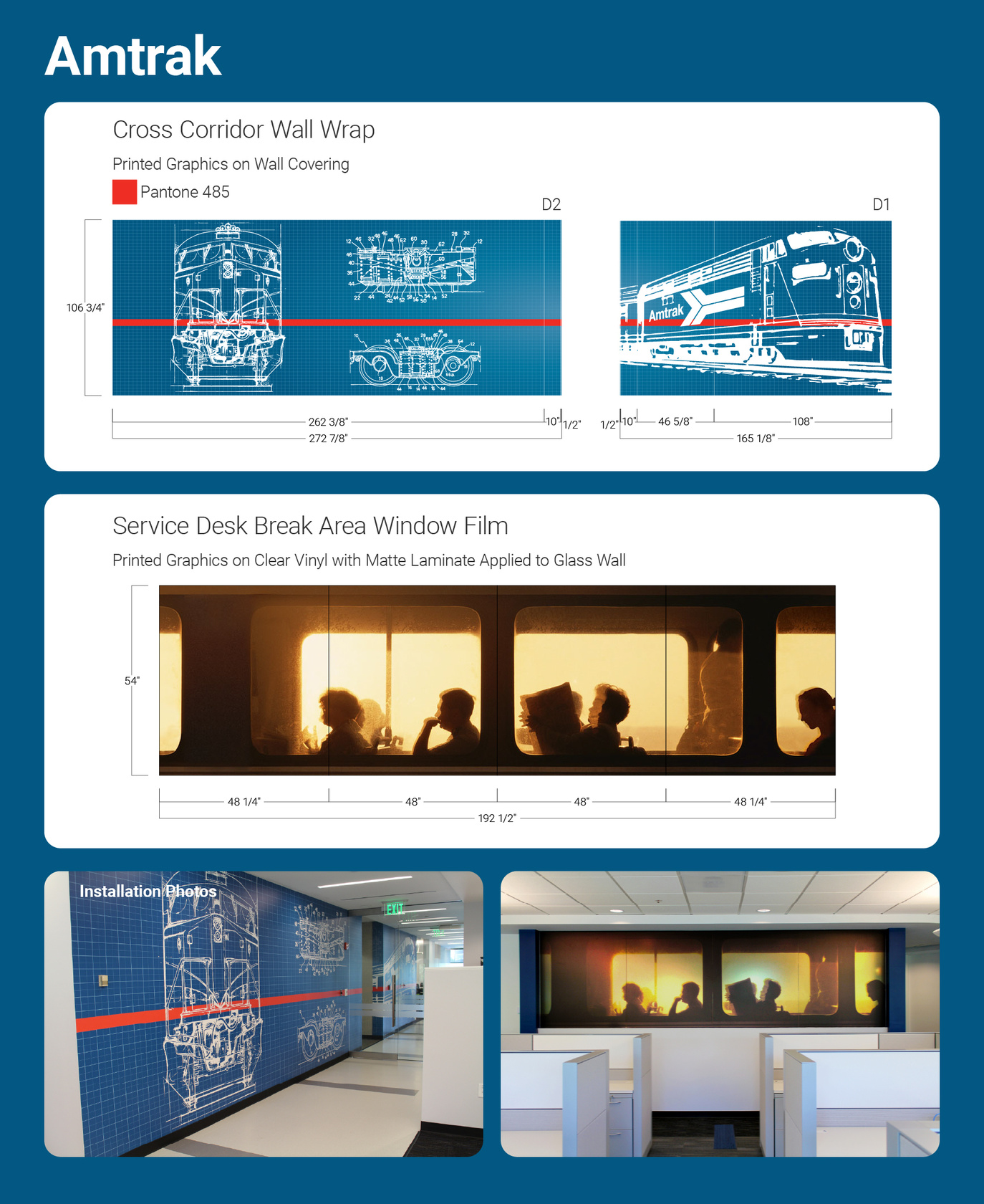 Amtrak Wall Wrap and Window Film