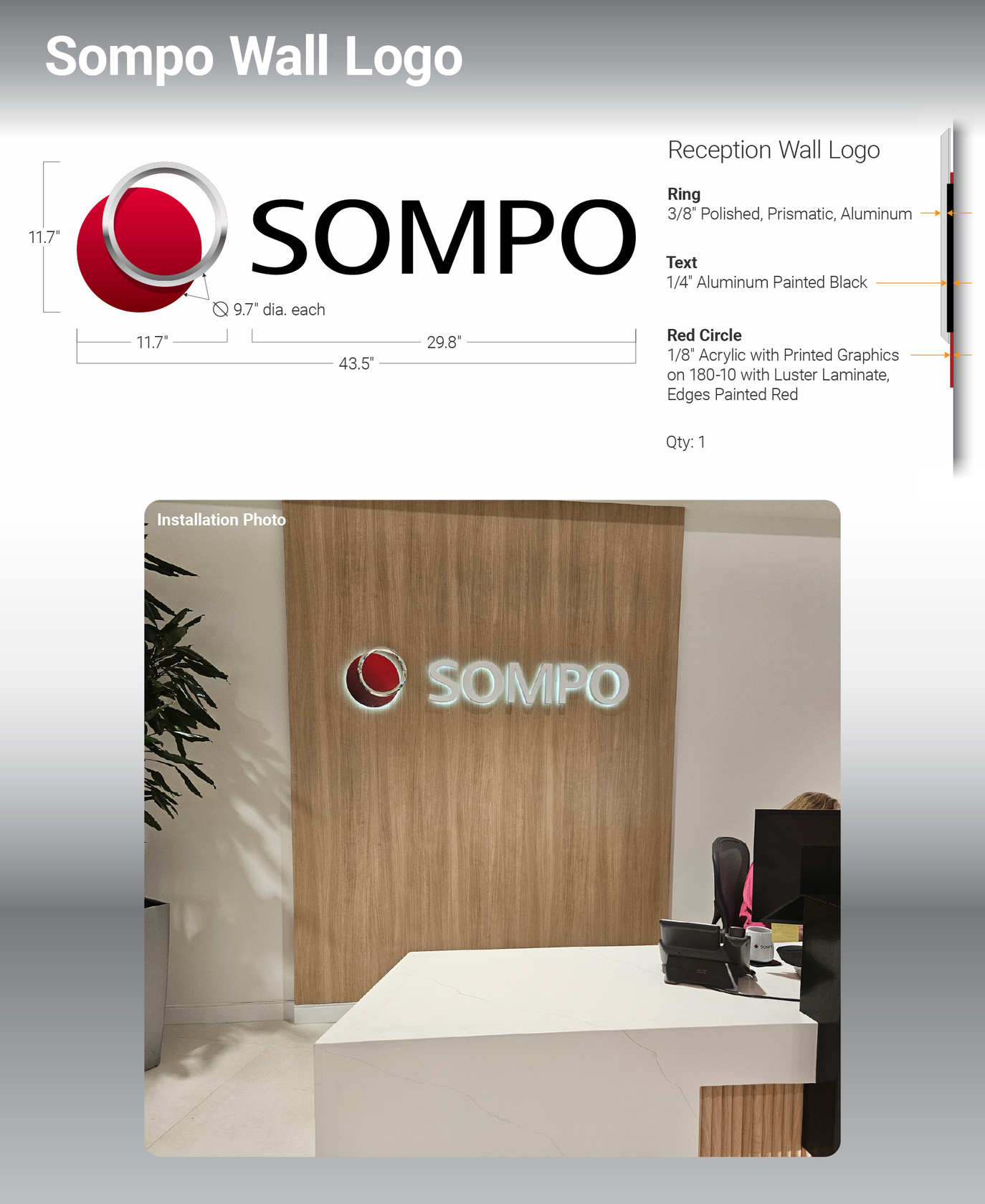 Sompo Wall Logo Design and Photo