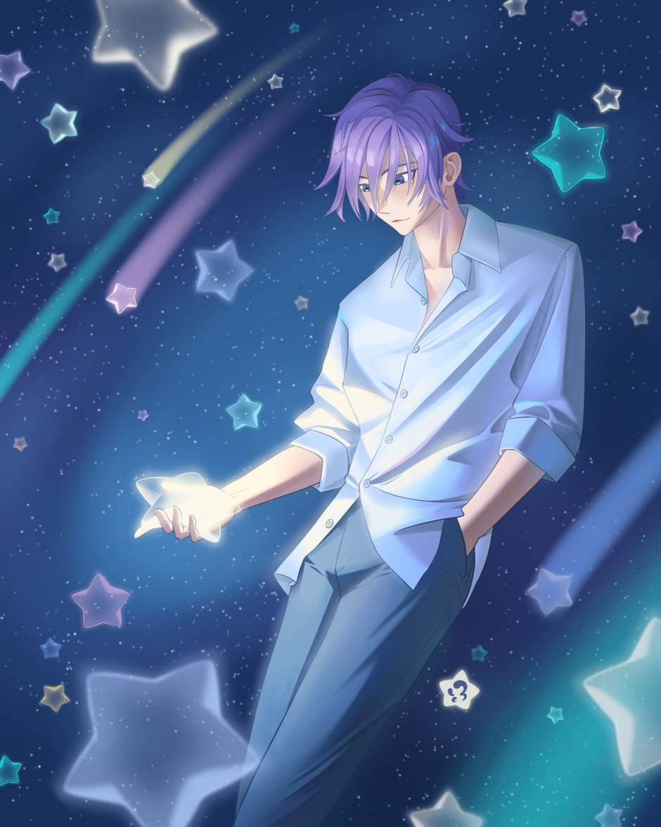 A man holding a star
